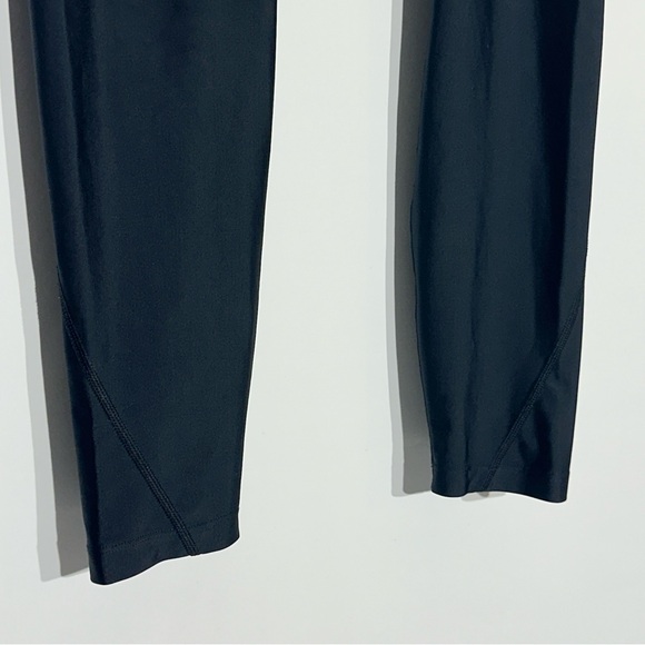 Nike Womens Power Epic Run Crop Leggings Women's Dri-Fit Black Shiny Draw Waist - Picture 3 of 14